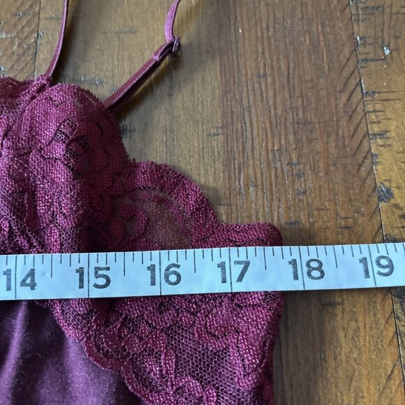 New Cato Burgundy Lace Camisole Size Large Sexy Valentine - Picture 4 of 6